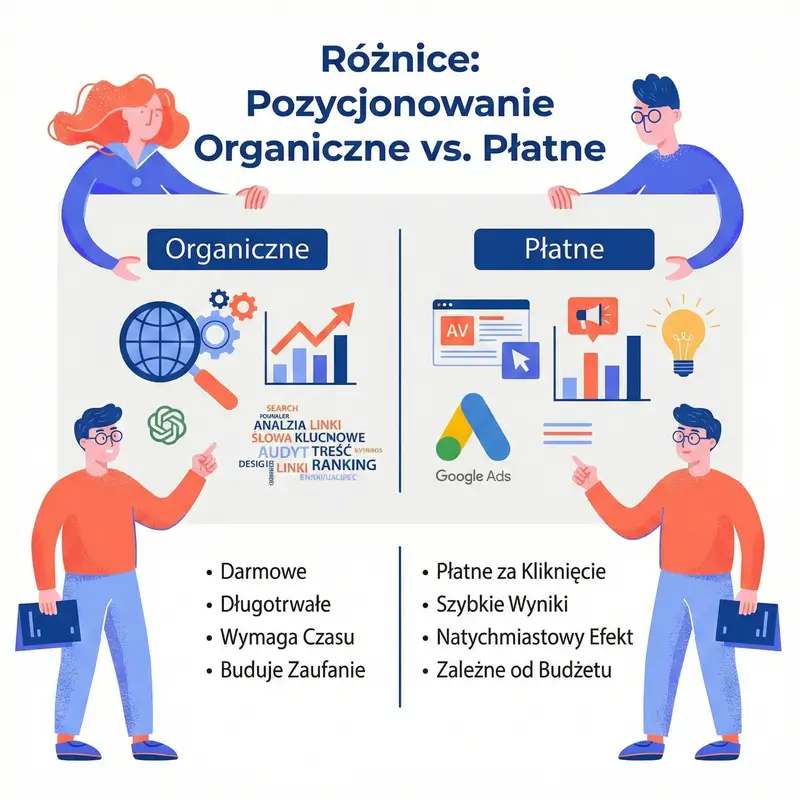 Jakie są różnice między pozycjonowaniem organicznym a płatnym