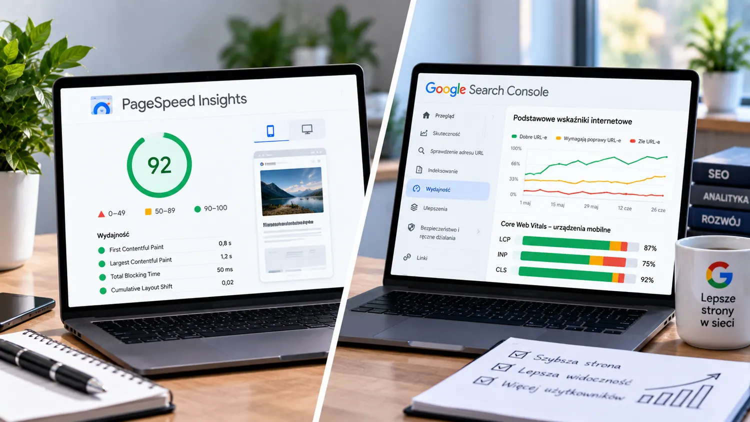 Pagespeed insights a google search console – czym różni się pomiar szybkości strony