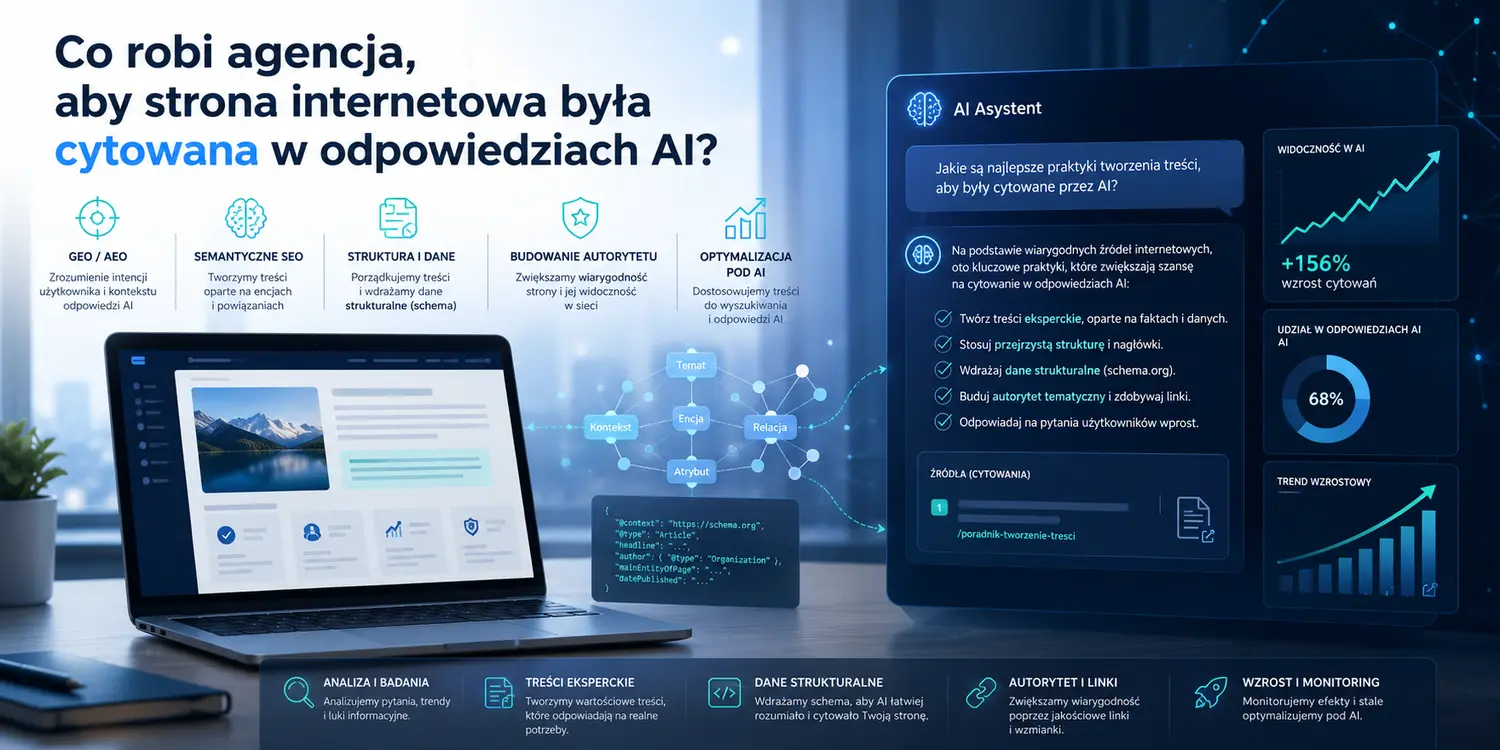 Co robi agencja, aby strona internetowa była cytowana w odpowiedziach AI?